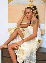 Incredibly hot Thai tranny shows off her awesome body